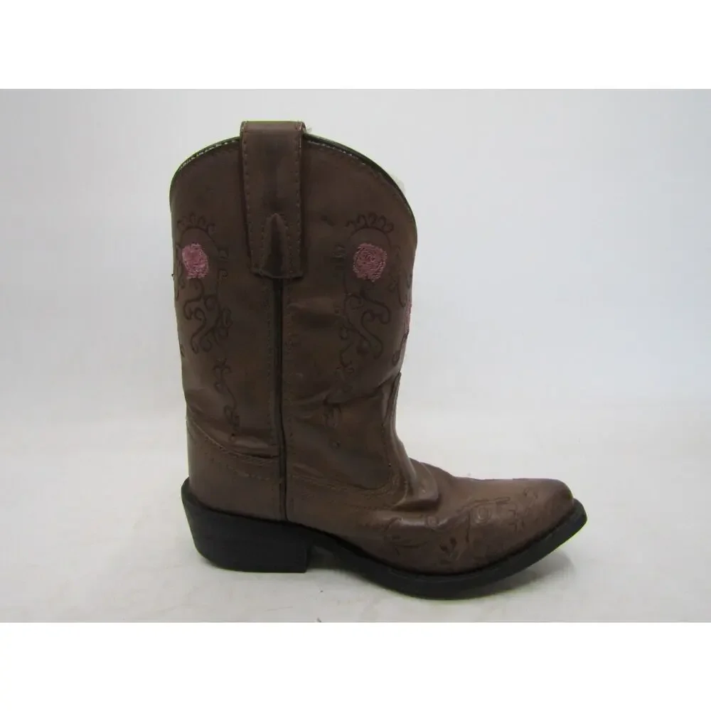 Shyanne Little Kids Youth Size 12 D Brown Floral Cowboy Western Boots